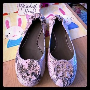 Tory Burch Snakeskin Flats